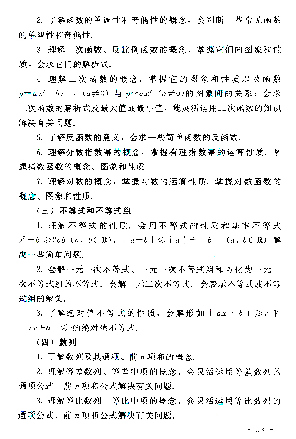 成人高考高起点数学考试大纲(图3)
